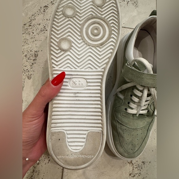 Kennel & Schmenger Sneakers Green Platform Velcro Tennis Shoes - Picture 3 of 5